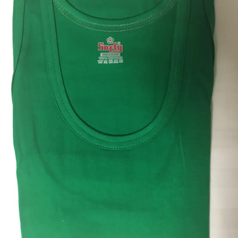 3X Pack SOFTY Mens Athletic Vest Plain Tank TOP SUMMER Colour White Cotton 5