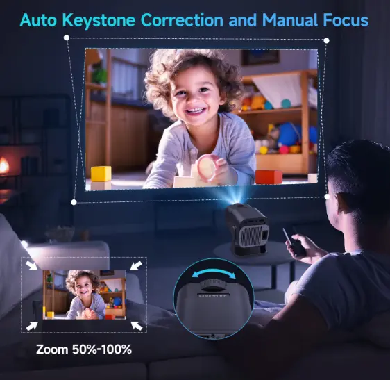Transpeed Magcubic HY320 Smart Mini Projector 4K 1080P Native Portable DualWiFi6 BT5.0 Cinema Outdoor Portable 180° Rotable Projector Android Audio 1