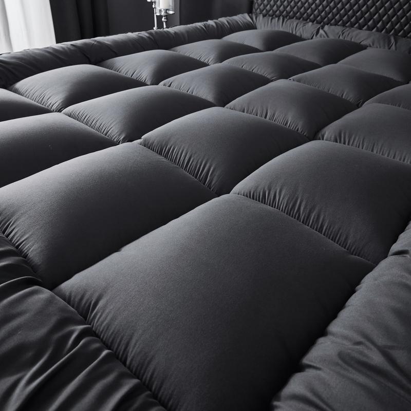 Vic-mart 10cm Anti-Allergy Microfibre Bounce Comfy Mattress Topper soft mattress pads & toppers Grey 4