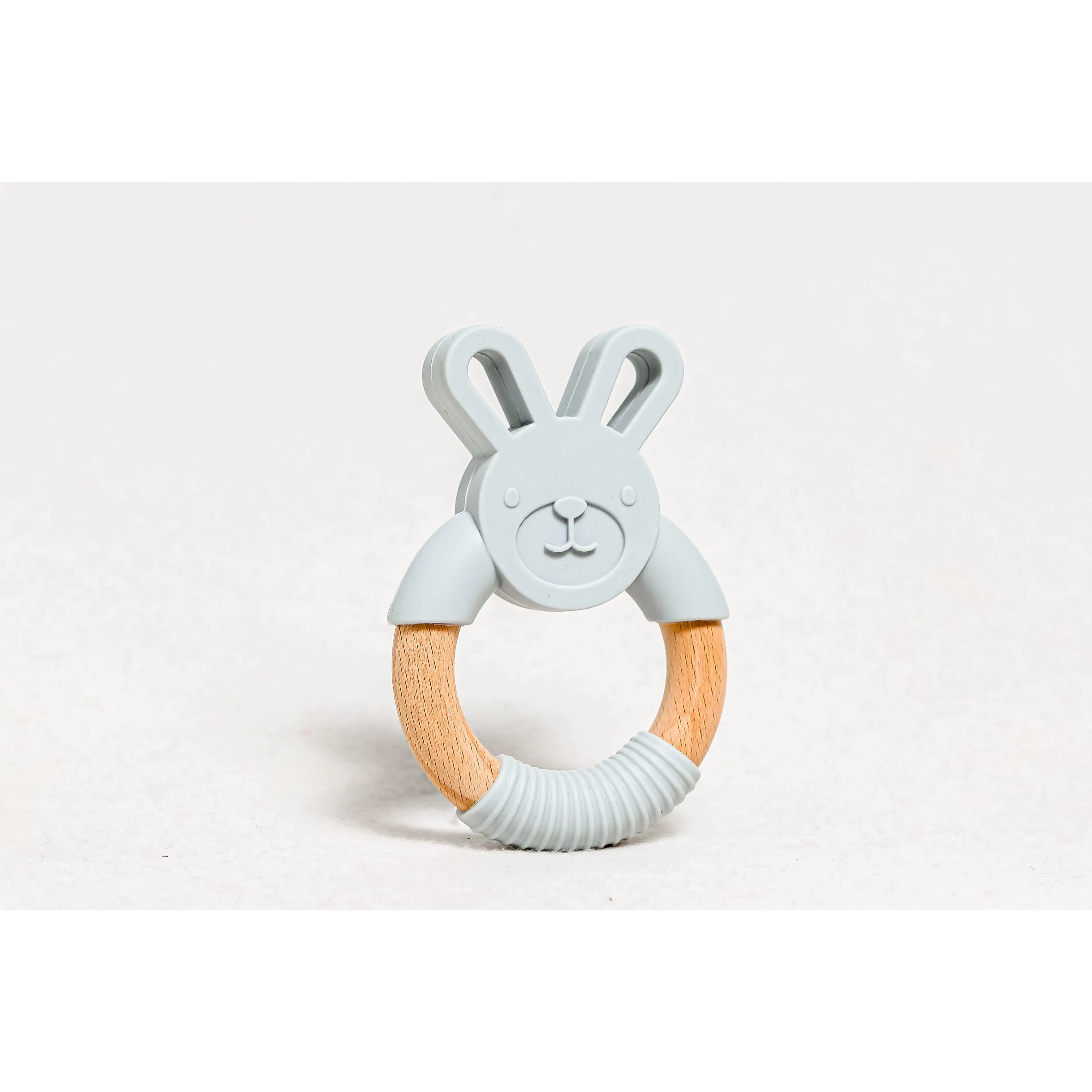 Bamboo Bunny Teether Toy - Grey