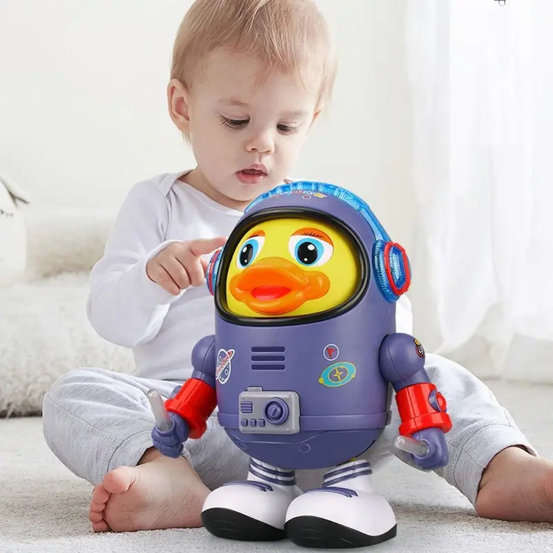 NEW Space Duck Dancing Robot with Light Music Cartoon Walking Sensory Educational Kids Toys Gift Set Multicoloured Kids Gift 0