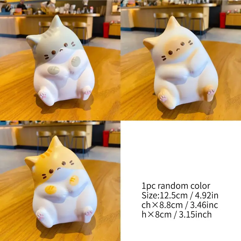 [Slow Rebound Stress Relieving Toys] Pinching, music, slow rebound, cat office ornaments, venting and stress relieving toys 5