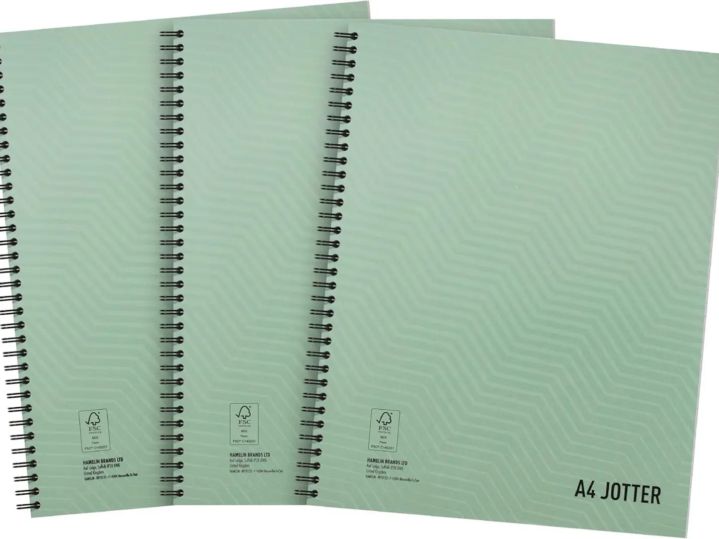 Jotter, A4 Metallic Notebook, Wire bound , Lined, (Pack of 3), & pack of 100 sheets