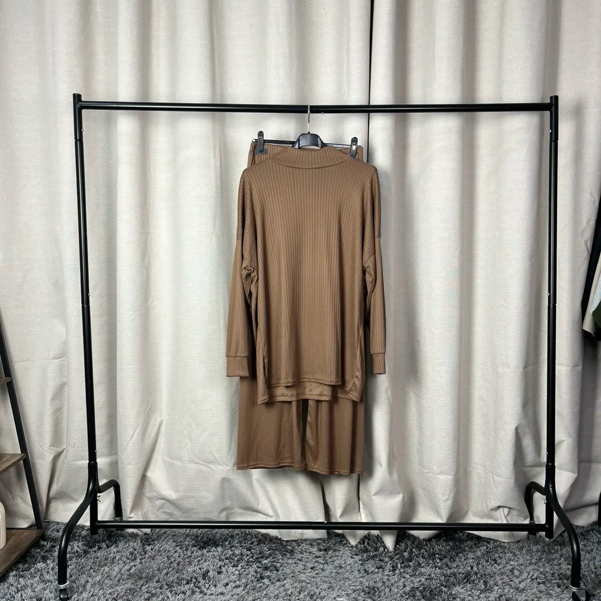 FBS 185 Turtle Neck Rib Set for Women - Casual Style - Womenswear