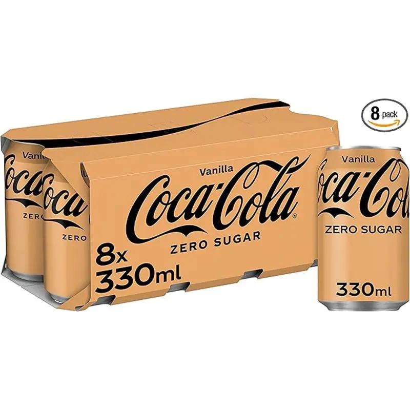 Coca-Cola Zero Sugar Vanilla 8 x 330ml – Refreshing Taste, Perfect For Your Daily Boost! Beverage Drink