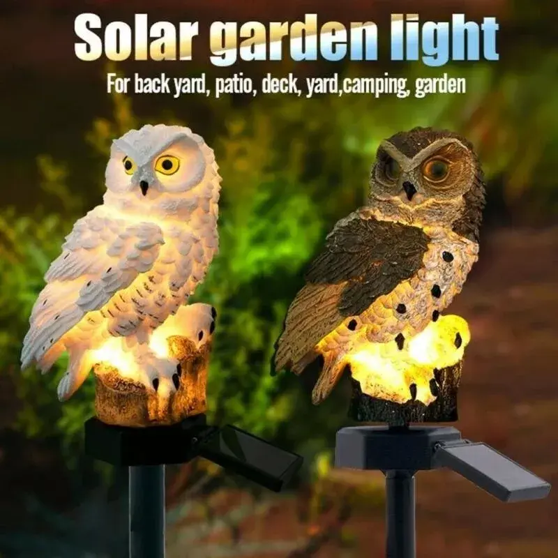 Owl Solar Powered LED Garden Lights Outdoor Ornament Lawn Light Lamp Waterproof 1