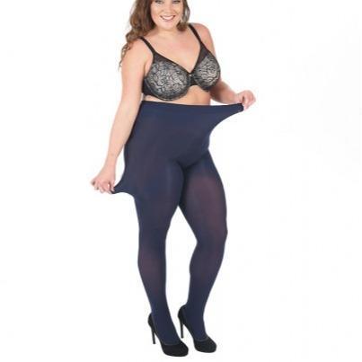 Italian 90 Denier Opaque Curvy Plus Size Tights (6 Colours / Sizes up to 5XL) Made In Italy  (The Perfect Tights For The Fuller Figure) Womenswear Flat Comfort Fit Lady Women 2