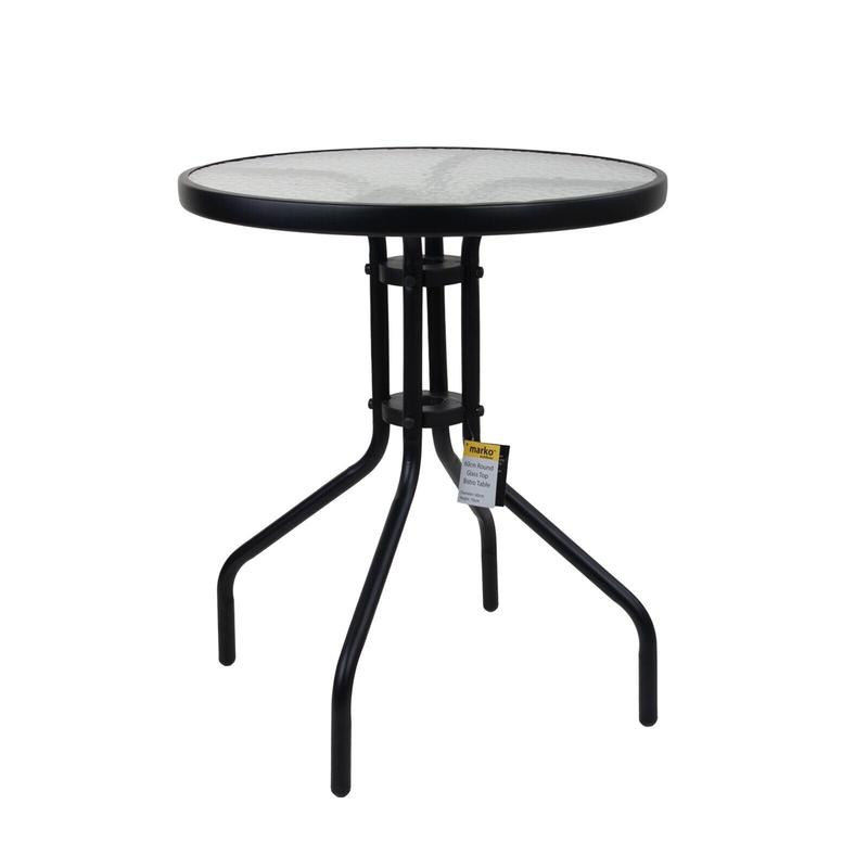 Marko Outdoor 3/5 Piece Bistro Sets Black Wicker Table Chair Patio Garden Rattan Summer Furniture Diner Home 1