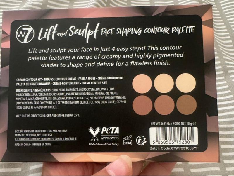 W7 Lift & Sculpt Cream Contour Kit - Concealing, Highlighting & Contouring Makeup Palette - Step-by-Step Instructions Included 6 Blendable Shades Bronze Radiance Cosmetic Bronzer 3