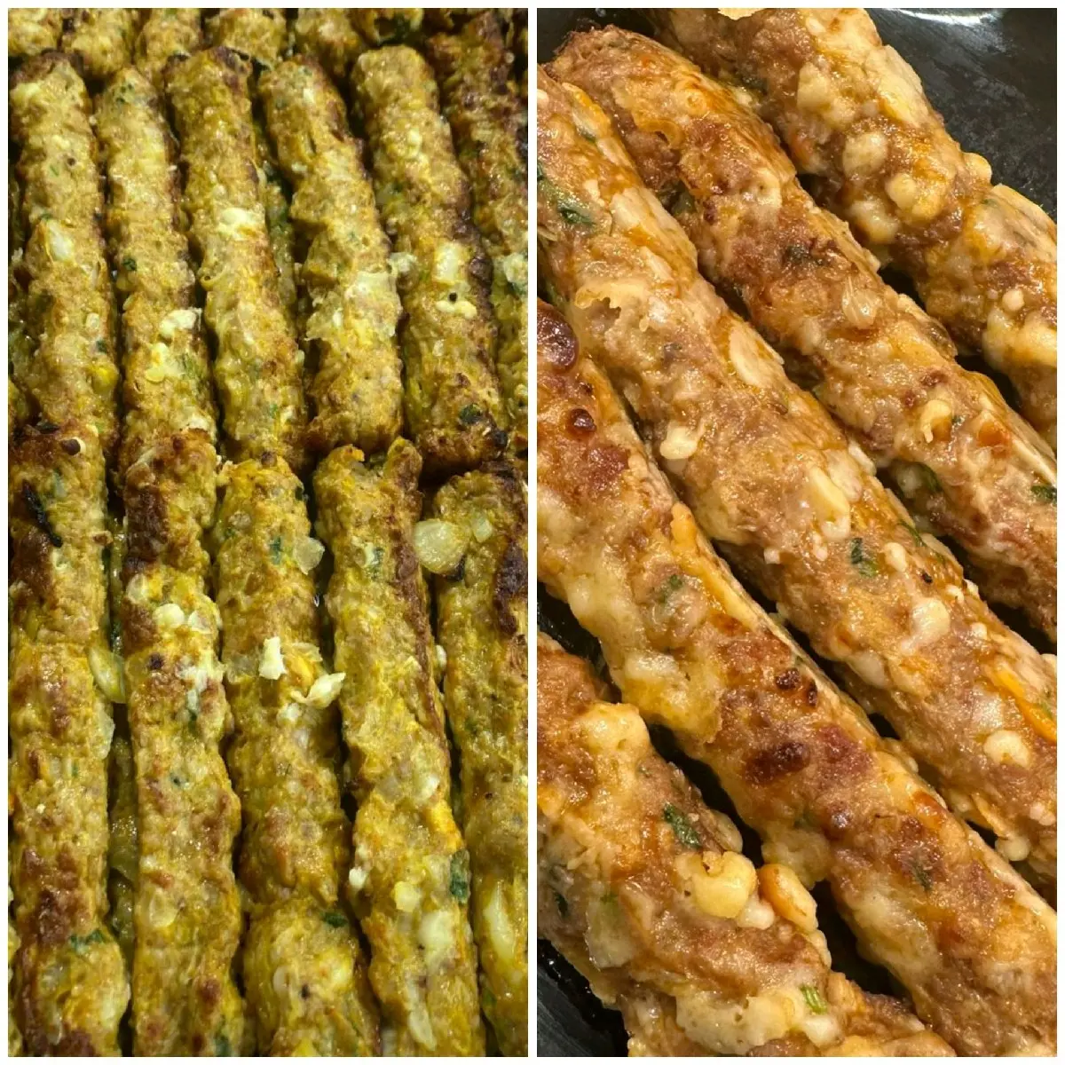 Seek Kebab Bundle (4 Chicken, 4 Meat, 4 Chicken and Meat) with Fresh Coriander, Zeera, Chillies, and Salt - Food