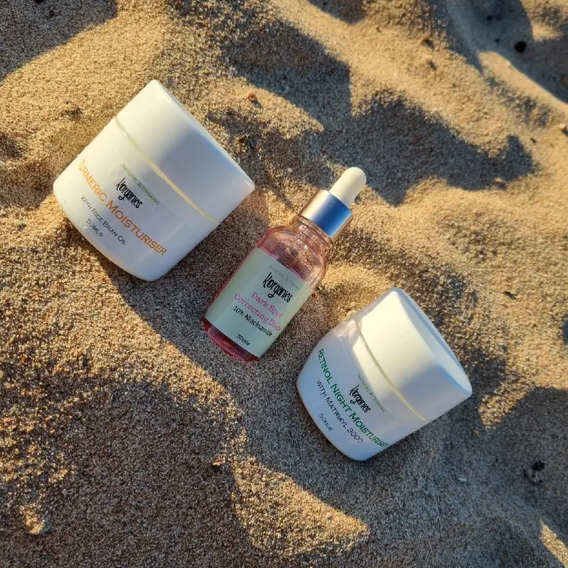 [Korganics] Day and Night hyperpigmentation bundle Sensitive Skin Pigmentation Moisturizer Mask Skin Repair Hydrate Skincare Hydrating Moisture Moisturizing Niacinamide Lavender Retinol Turmeric Evening Comfort Acne care 1