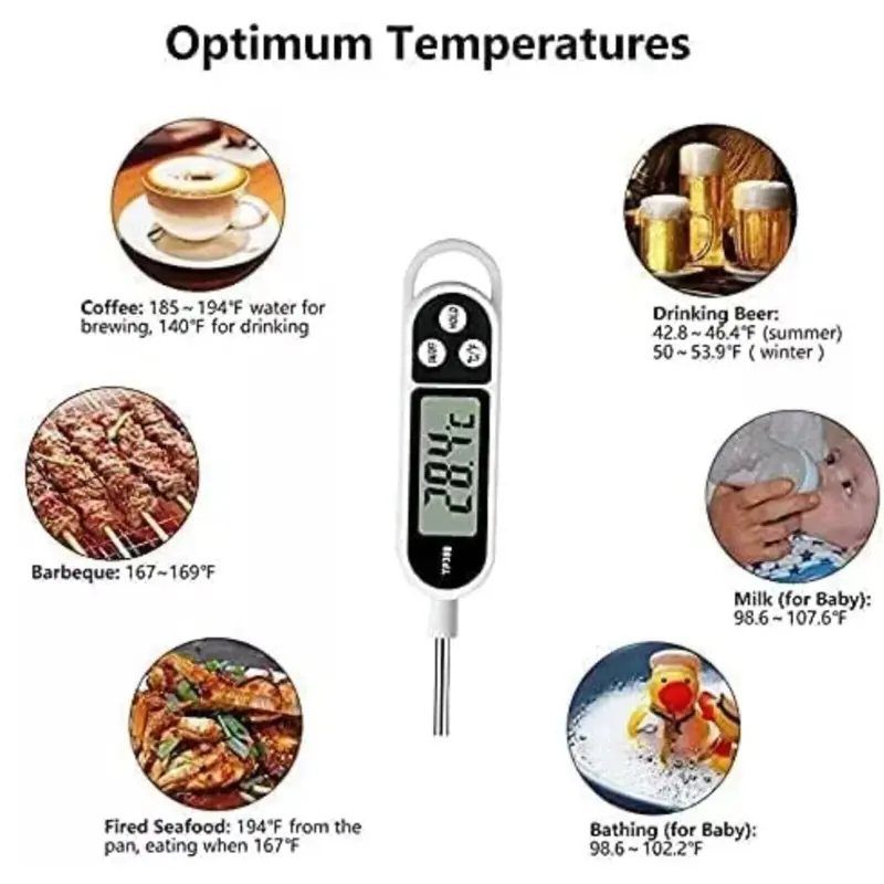Digital Meat Food Thermometer Temperature Probe for Cooking, Jam, Sugar and BBQ - Kitchen Utensil & Gadget - Utensils 2