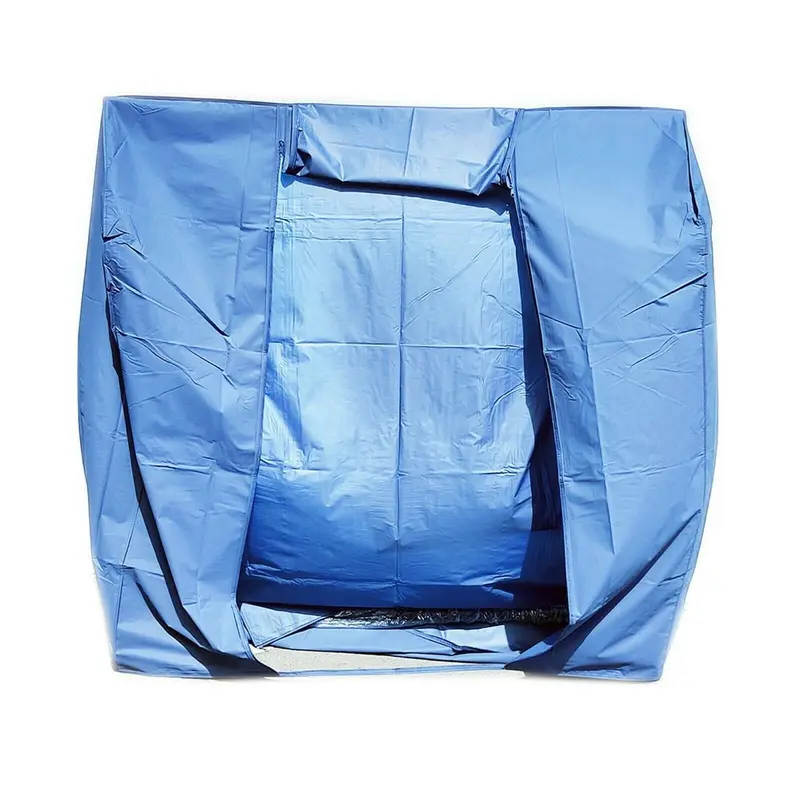 Blue Clothes Garment Rail Protective Waterproof Nylon Zipped Cover 7