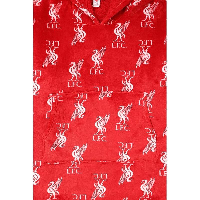 Liverpool Football Club Men's Fully Lined Luxury Fleece Hoodie Red W23 4
