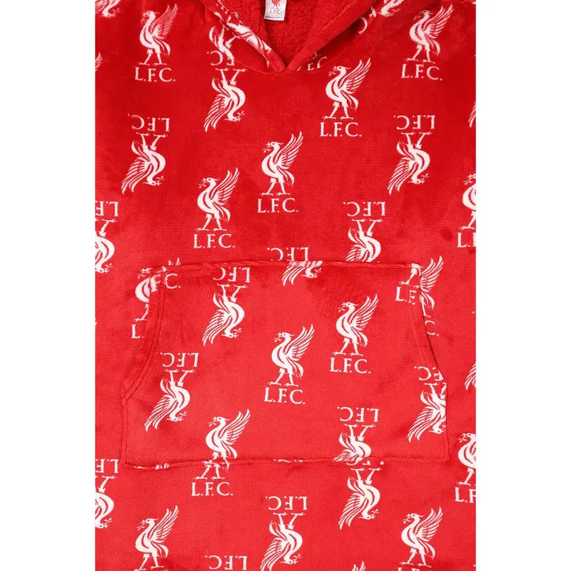 Liverpool Football Club Men's Fully Lined Luxury Fleece Hoodie Red W23 4