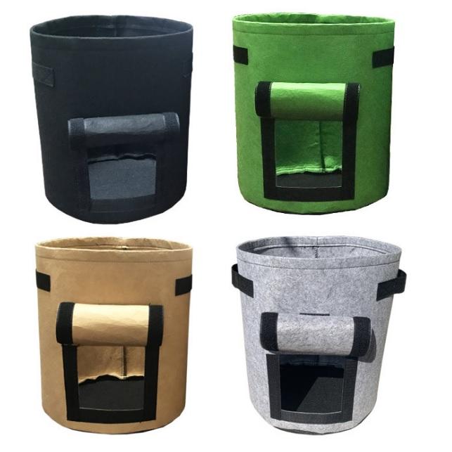 UK Seller 4/7/10 Gallon Potato Grow Planter Bags Vegetable Planting Bag Fabric Pot Onion 1