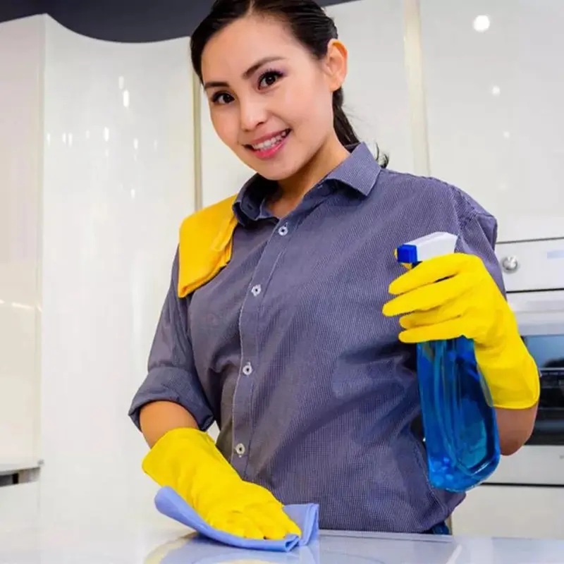 Medium Marigold Kitchen Cleaning Gloves - Pack of 3 Comfortable Household Hand 1