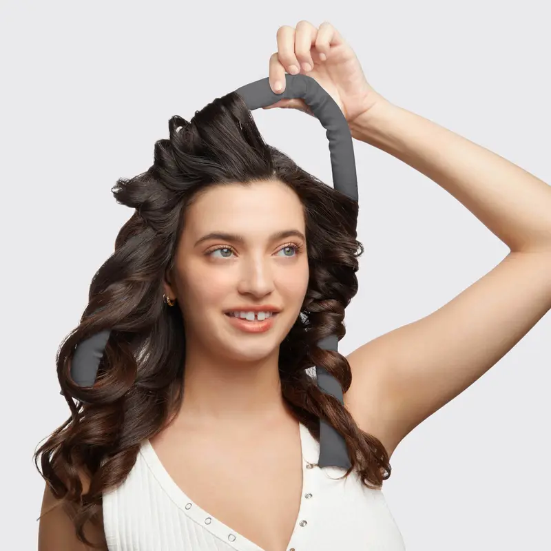 Kitsch Satin Heatless Curling Set - Charcoal 3