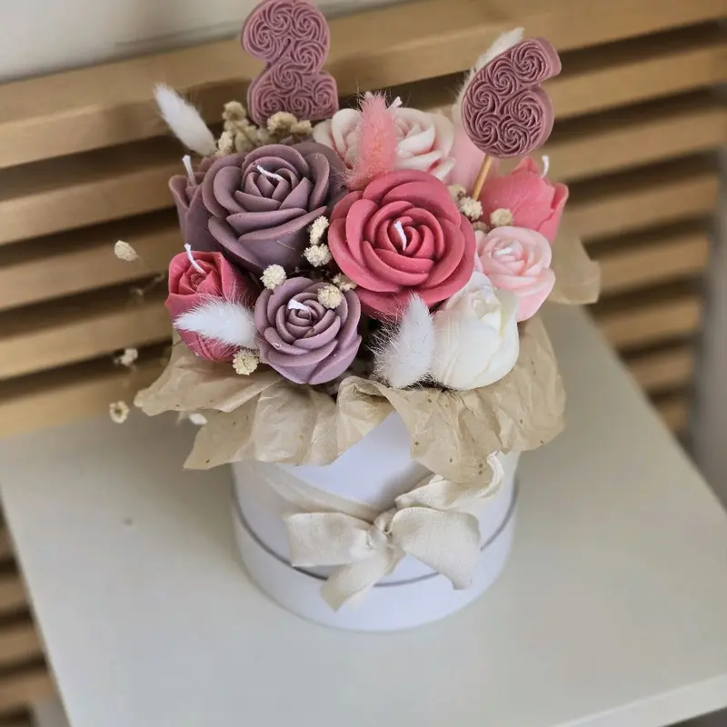 Flowers Bouquet Candle - Personalized Home Decor Ornament Ornaments Decoration gift Scented Perfume 4