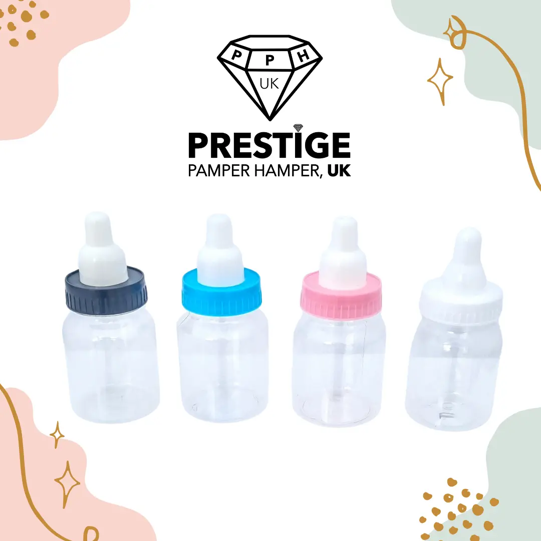 Baby Shower Bottle Favours, Pink, White, Black, Blue