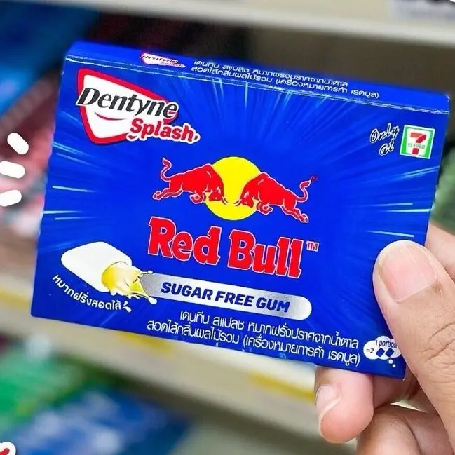 Red Bull Exotic Dentyne Splash Sugar Free Gum (Thailand) - Snack Chewing Gum 4