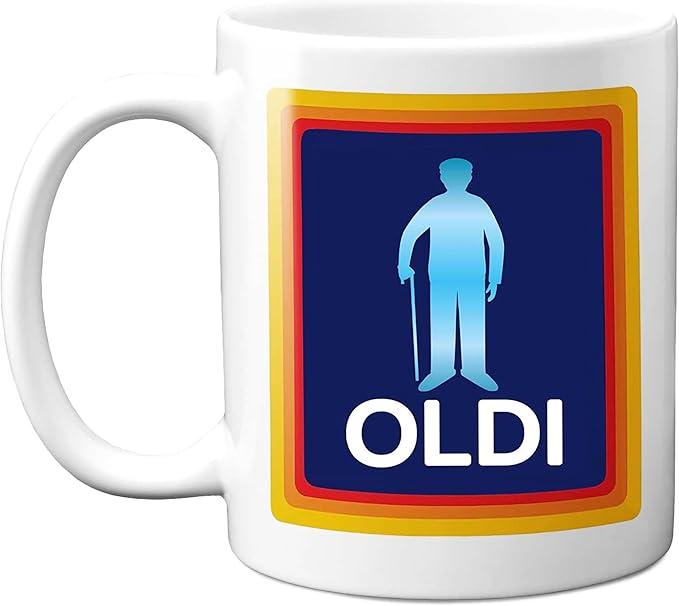 Product Introduction of Oldi Funny Mug, Birthday Gift idea, 11 oz Coffee Mug for Men Gift Present as a Joke Birthday Celebration, Dishwasher and Microwave Friendly. A Memorable Gift for Dad, Husband, Grandfather, Uncle  Reusable Drinkware Reuse Ceramic Washable Cup Tumbler 3