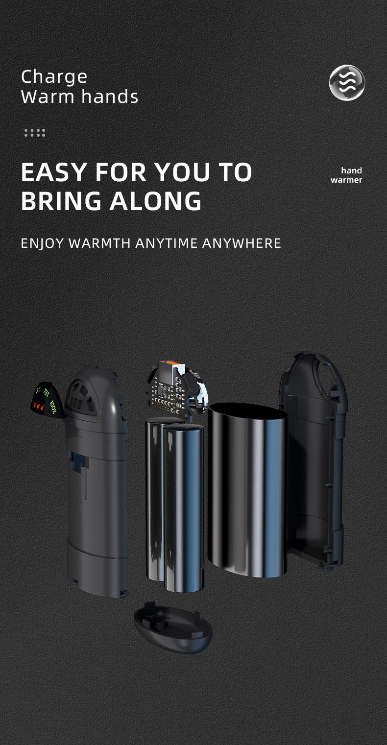 Product Introduction of New USB warm hand treasure charging treasure mini convenient portable flashlight self-heating warm baby 12