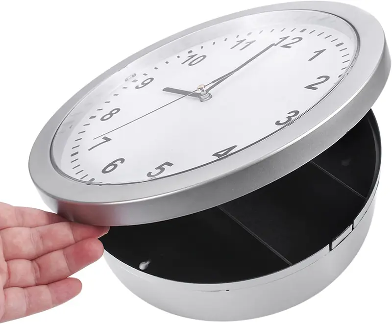 Secret Wall Clock Home Valuables Money Box Stash Cash Jewellery Gold Safe - Perfect for Safekeeping Your Valuables 7