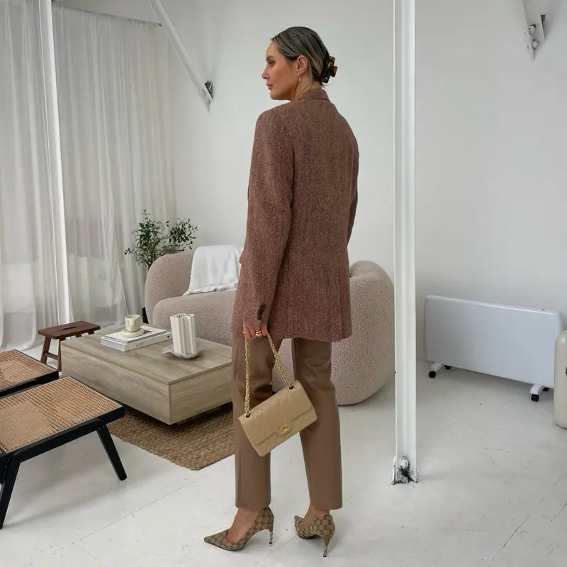 Oversized Vintage Tweed Blazer 2