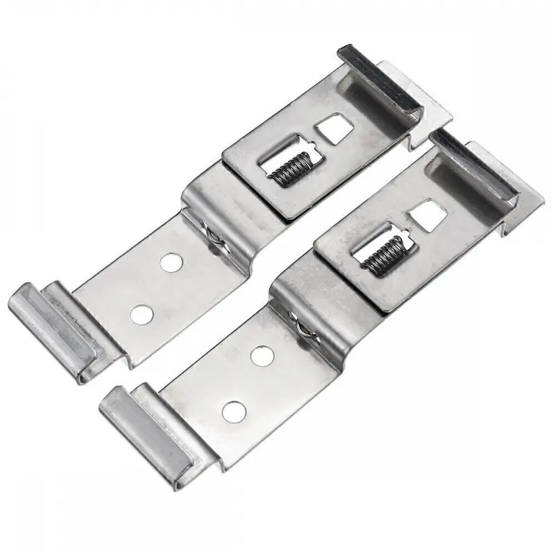 Trailer Number Plate Clips Holder Spring Loaded Stainless Steel One Pair New UK 5