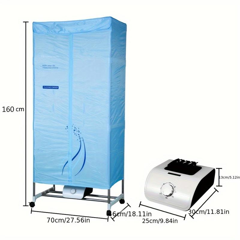 Product Introduction of Concise Home Installation-free Folding Hanging Clothes Dryer With Remote Controller Aluminum Alloy Tubes 15KG Easy Storage Electric Drying Clothes Quickly Suitcase With Timer Portable Simple Wardrobe With Heater For Winter Cold Rainy Days 31