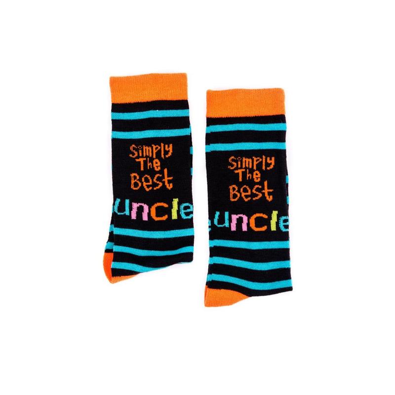 Simply The Best Uncle Socks, Fathers Day Gifts, Christmas Gift Menswear Underwear Cotton Stripe 2