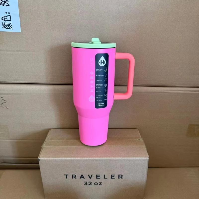 32 oz /40 oz Traveler Straw cap Stainless Steel vacuum insulated Car cup Double wall Hot Ice Travel 6