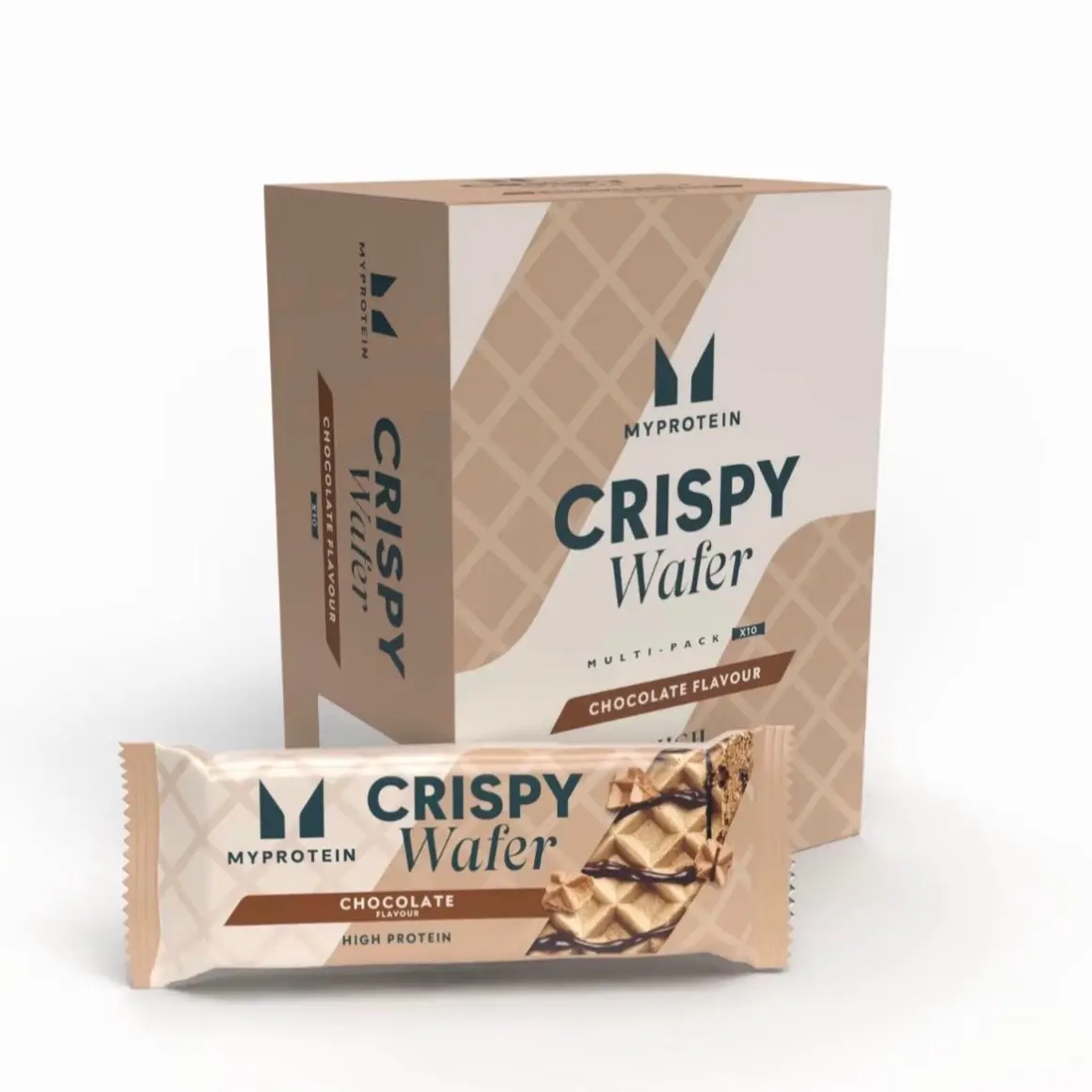 My Protein Chocolate Crispy Wafer, 10 x 42g Sugar Cocoa Flour Milk