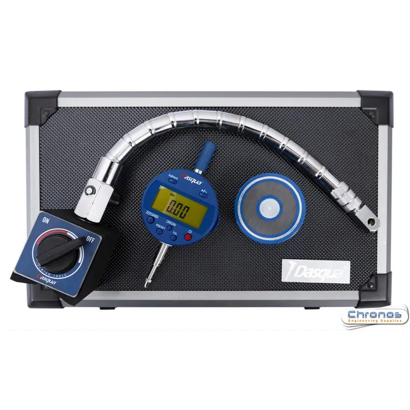 Dasqua Digital Dial Indicator and Flex Chrome Magnetic Base Set  7611-0010 0