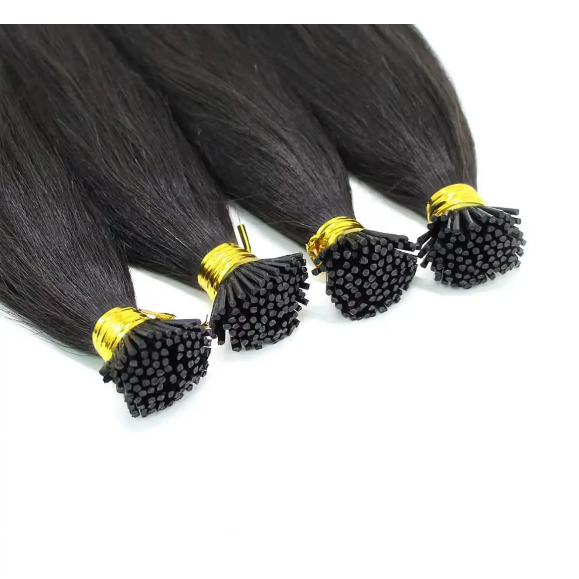 Yaki straight I-tips hair extensions