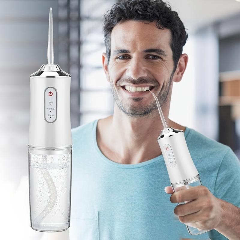 Rechargeable Electric Water Flosser with Intelligent Pressure Control - Fashion 360° Rotatable Nozzle Oral Irrigator for Deep Cleaning Teeth & Gums, 800mAh Lithium Battery, USB Charging, Great for Father's Day Gift 1
