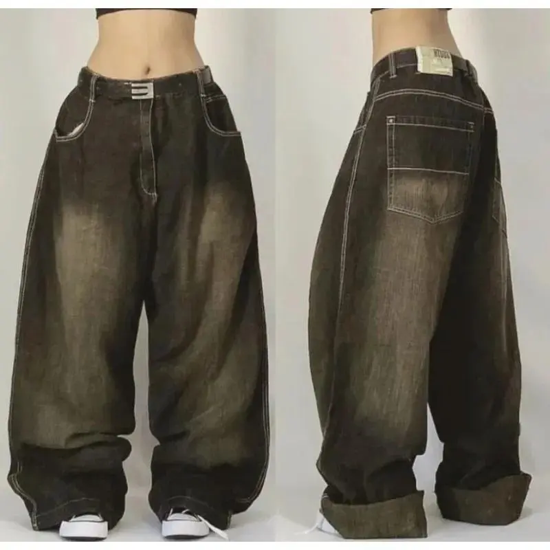 Streetwear New Fashion Oversized Print Baggy Jeans Y2K Harajuku Hip-hop Vintage Pop Gothic High Waist Wide-leg Pants Trousers 8