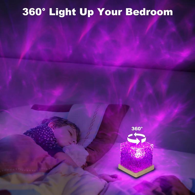Product Introduction of Galaxy Projector Lamp Night Light – 16-Color Star & Ocean Wave Sensory Lamp, Touch Bedside Light for Kids & Bedroom Decor 2