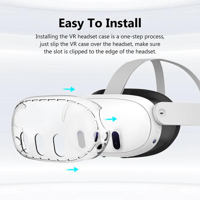ZyberVR Transparent Protective Cover for Meta Quest3 Accessories Crystal Protection 5