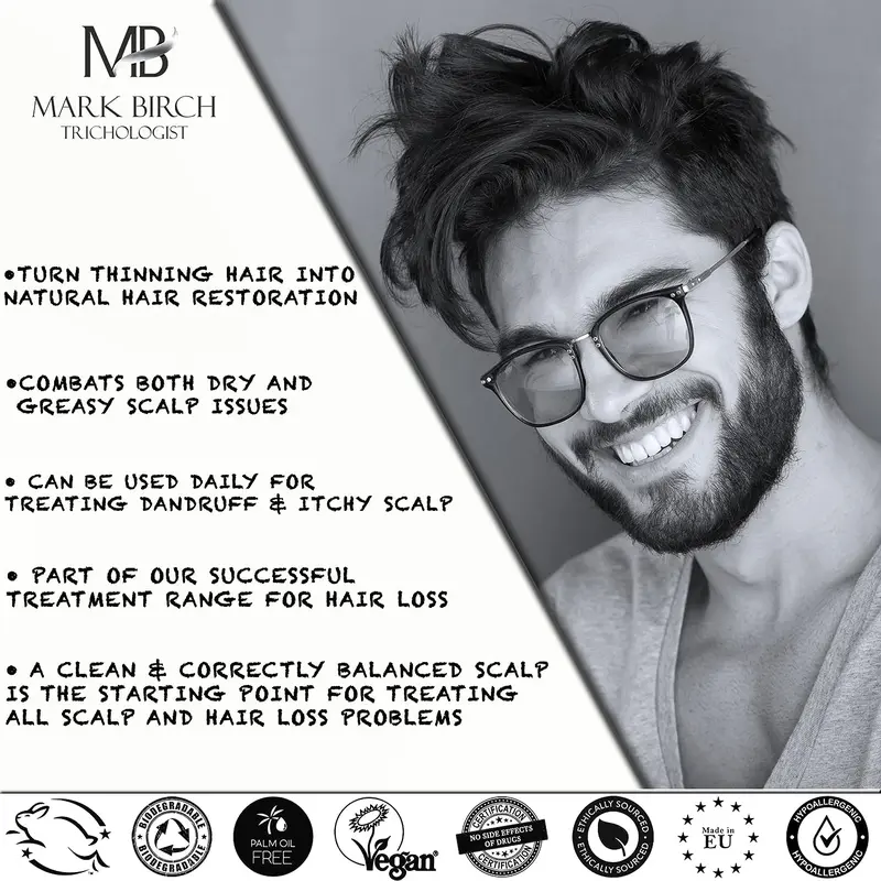 Mark Birch Trichologist Triple Action Scalp Therapy Shampoo - Hair Loss Prevention - Haircare Haircare Organic Cleanser 4