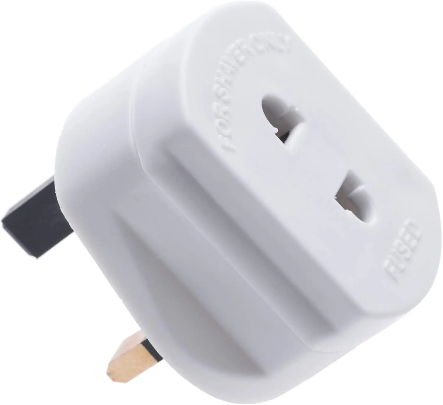 2 Pin To 3-Pin UK Shaver Adapter Plug Converter EU European Euro Europe
