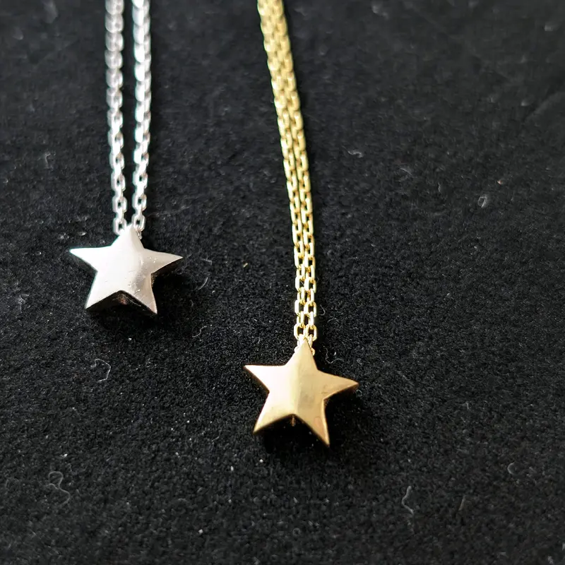 Sterling Silver Gold Plated Star Necklace Female Birthday Daily Anniversary 4