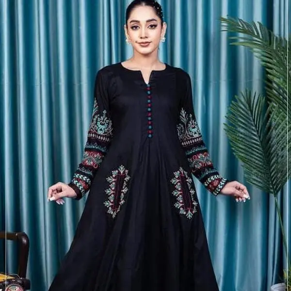 Teesa By Momina Designer | MD-1700-1 | 2 Piece Ready To Wear Linen Embroidered Airline Style Dress for women Casual Fabric Elegant Trouser Elegant Trouser