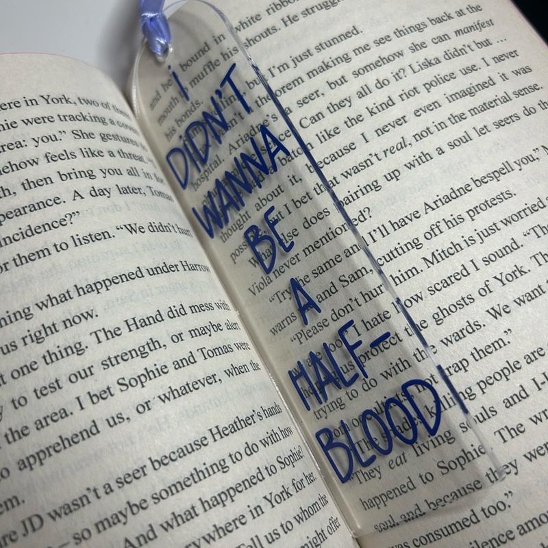 Half-Blood Bookmark | Lightning Thief Musical Inspired | Percy Jackson | Theatre Gifts | Musical theatre bookmark | Book Gift | book  life 3