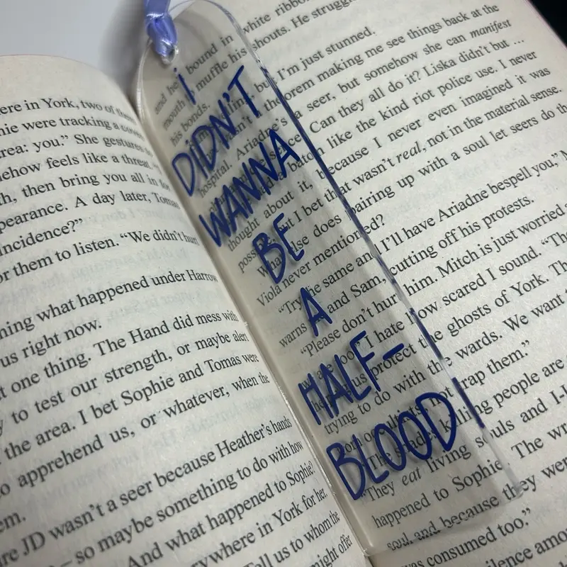 Half-Blood Bookmark | Lightning Thief Musical Inspired | Percy Jackson | Theatre Gifts | Musical theatre bookmark | Book Gift | book  life 3