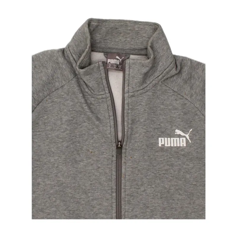 Pre-Owned Vintage PUMA Mens Tracksuit Top Jacket Medium Grey Cotton 5