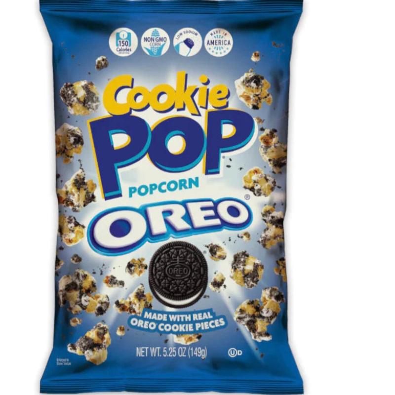 USA Popcorn Oreo, Twix or M&M’s, snickers or peanut butter & jelly flavours - Crispy Snack - 149g 4