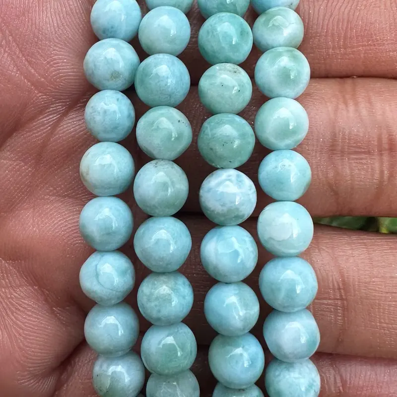 RARE Larimar Crystal Bracelet - Intuition, Relaxation, Releasing Fears, Emotional Balance, Communication, Love - Healing, Meditation, Reiki 0