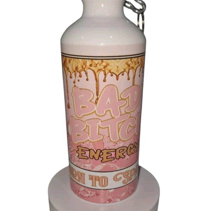 Personalised Bad Bitch Energy Reusable Water Bottle -  Washable Portable Drinkware Lightweight Stylish Tumbler 4